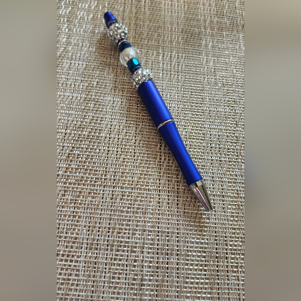 Hand Crafted Blue and Silver Pen